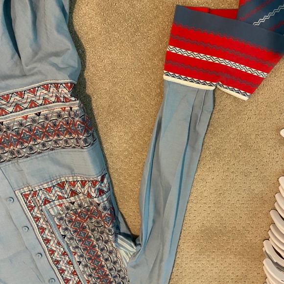 bcbgmaxazria runway blue asymmetrical dress - Picture 2 of 5